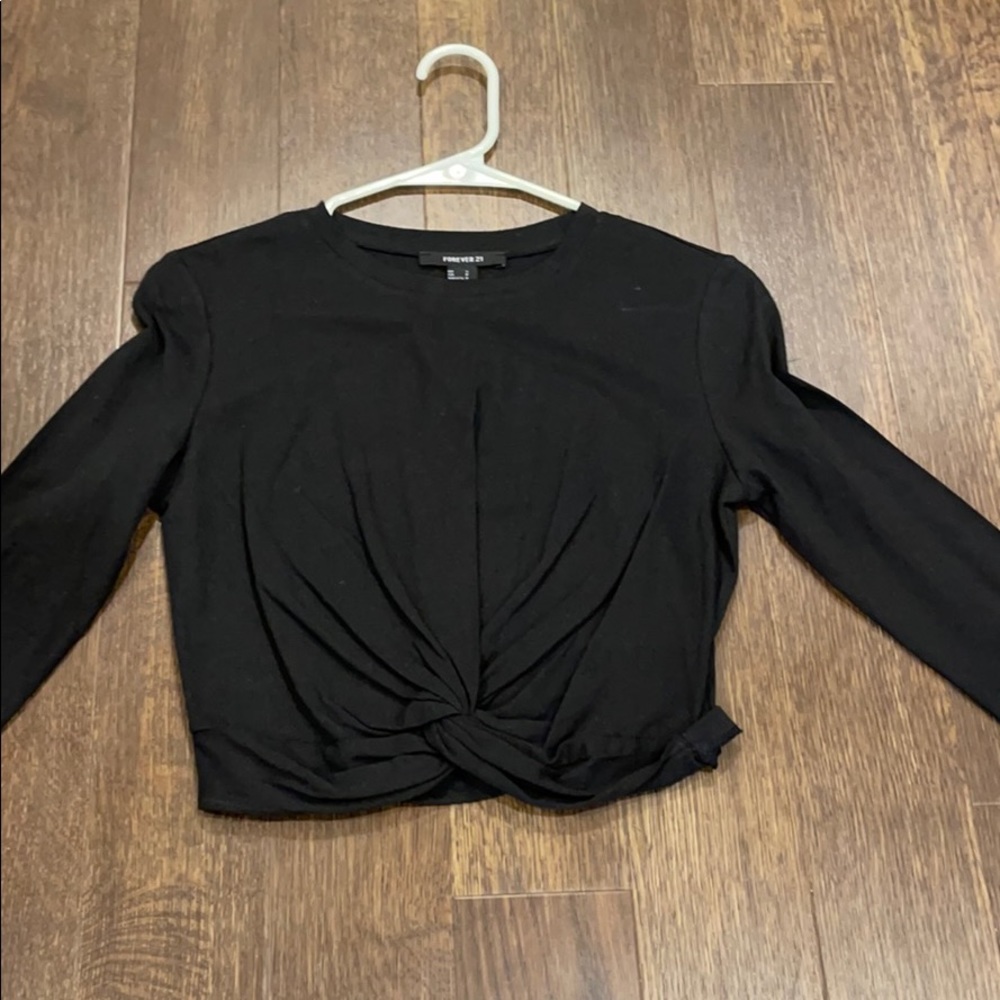 F21 black long sleeve shirt. NWT. Size Small
